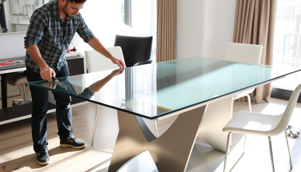 Glass Table Top Installation