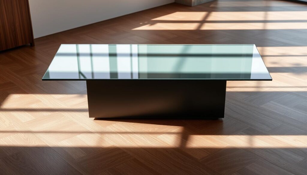 glass table surface