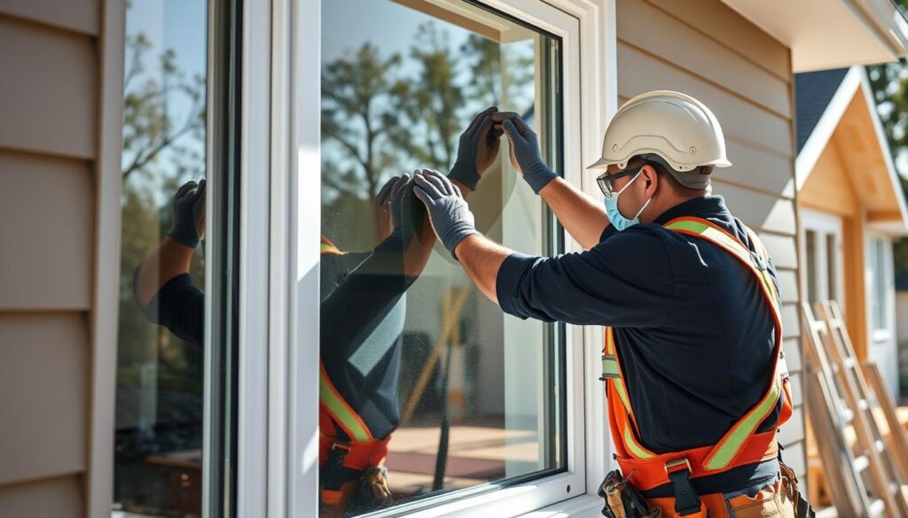 professional window glass installation