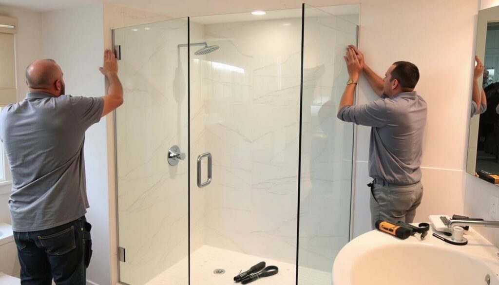 glass shower door installation