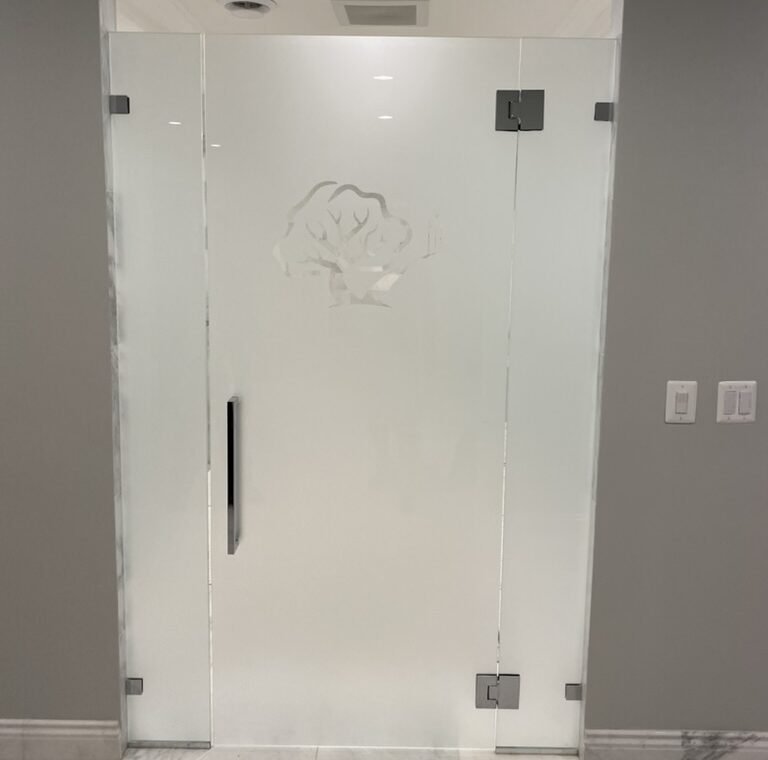Custom glass shower door installation in Montgomery County MD