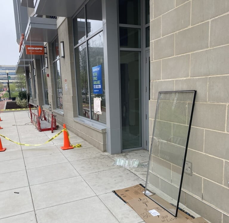 Storefront glass repair and replacement in Montgomery County MD