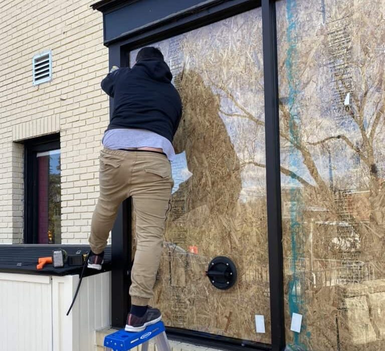 Emergency board-up service for broken windows in Montgomery County MD