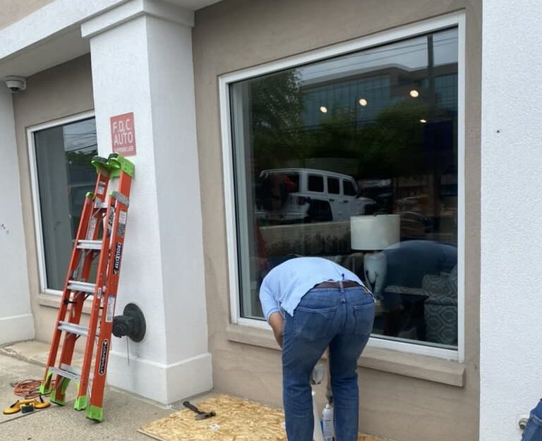 Commercial glass repair and replacement in Montgomery County MD