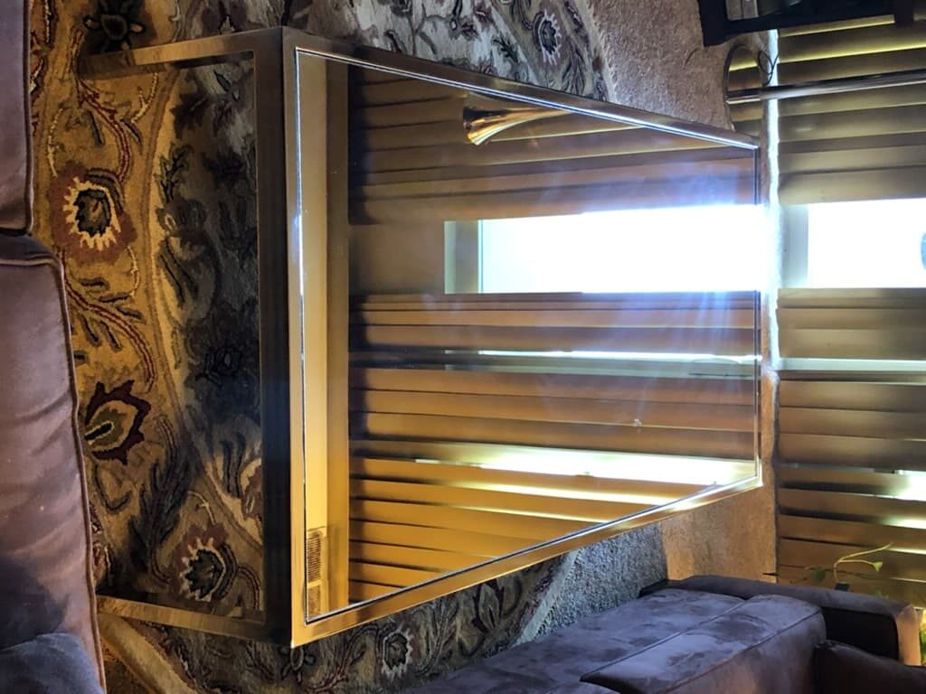 Custom glass office table top installation