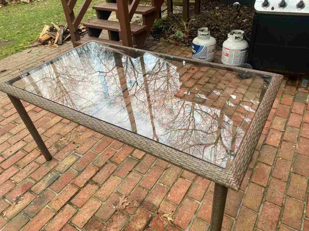 Custom glass table top installation in Montgomery County MD