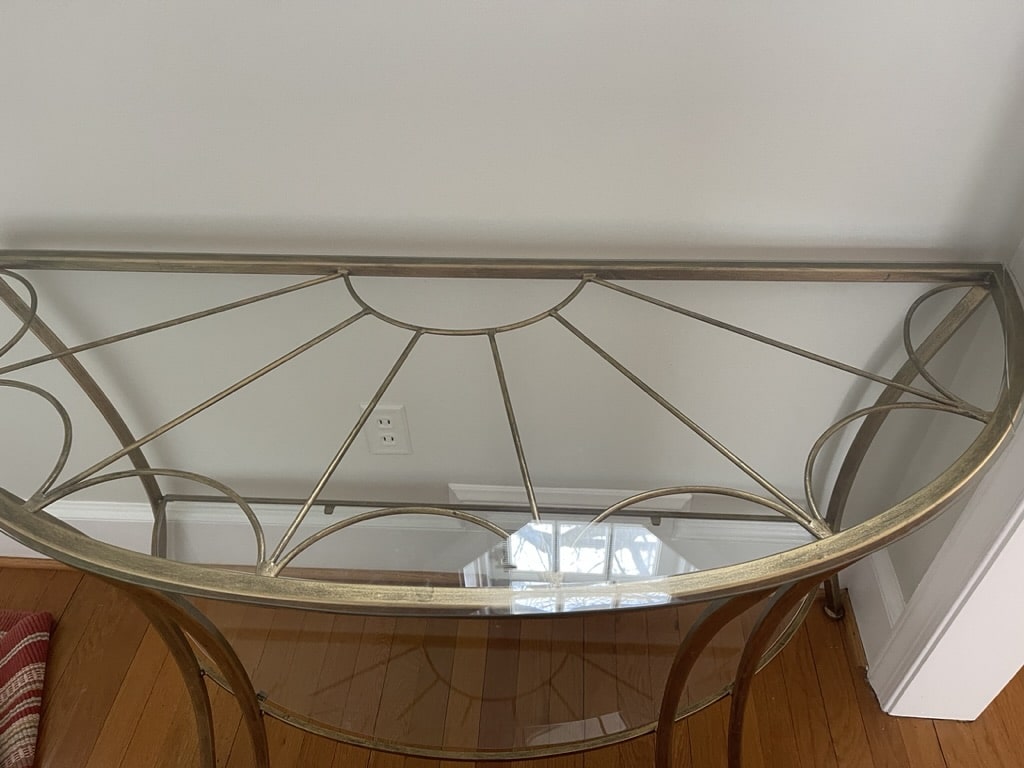 Custom glass table top installation in Montgomery County MD
