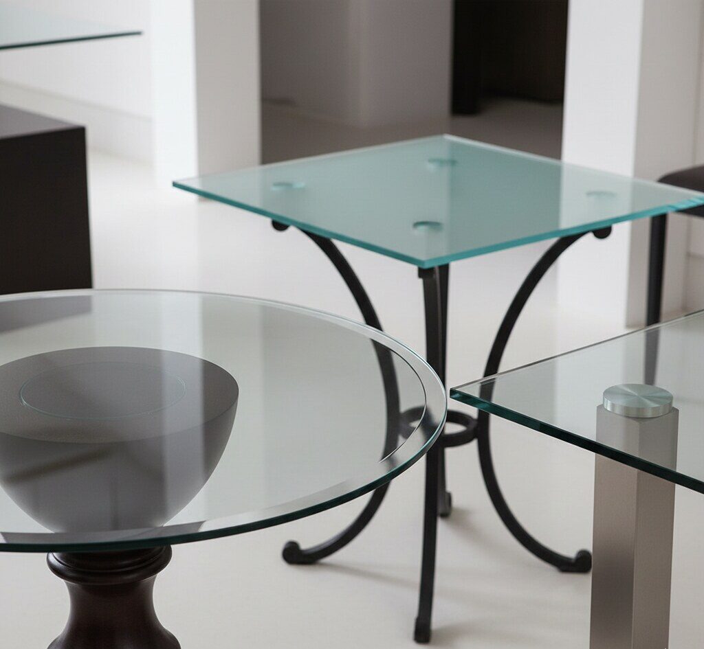 Custom glass table top installation in Montgomery County MD