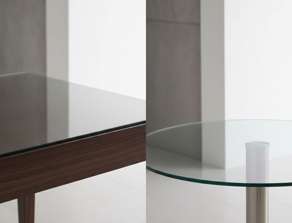 Custom glass table top installation in Montgomery County MD