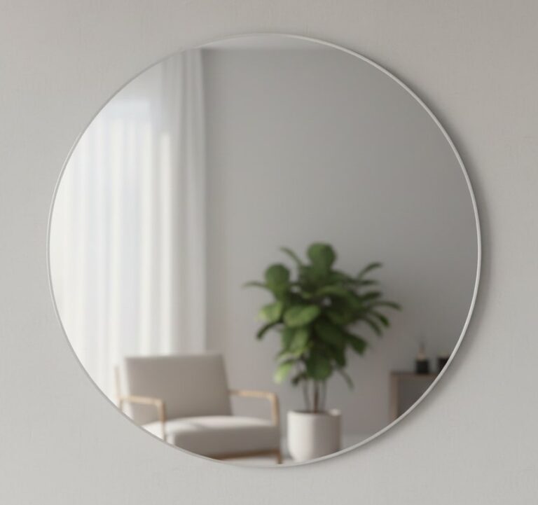 Custom circle mirror installation in Montgomery County MD